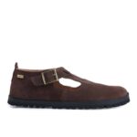 Dark brown barefoot Mary Jane shoes, product photo