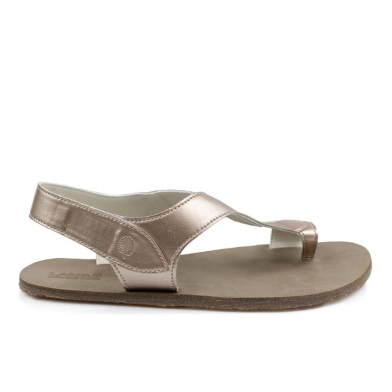 Beige barefoot toe loop sandals, product photo