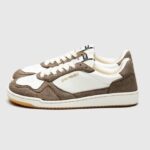 Brown wide toe box sneakers, product photo