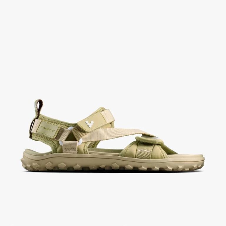 Olive barefoot outdoor sandals, product photo