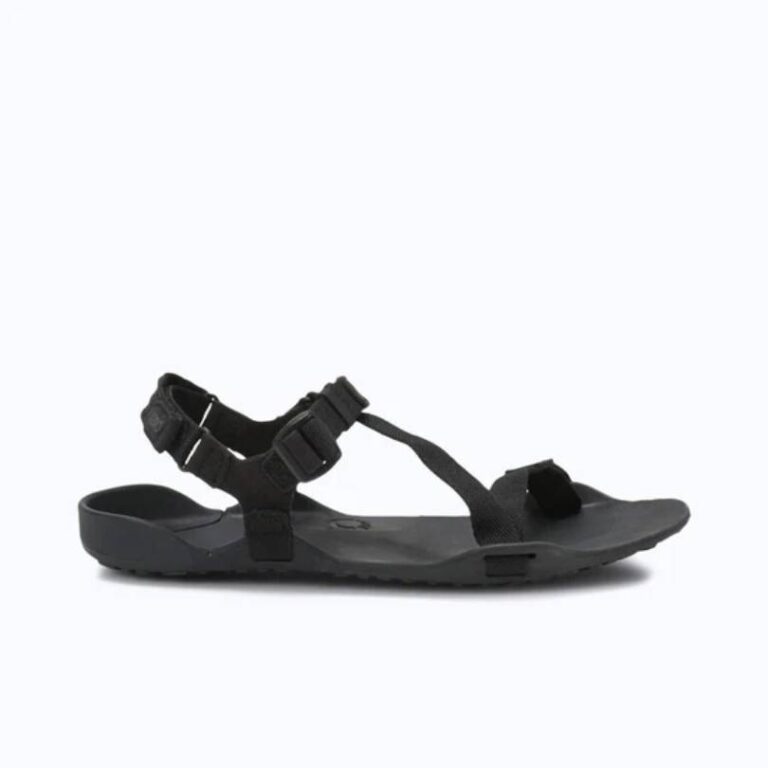 Black minimalist barefoot sandals, product photo