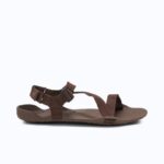 Brown minimalist barefoot sandals, product photo